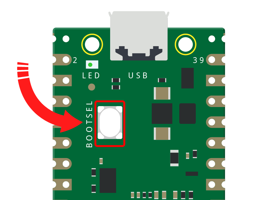 BOOTSEL button on Pico 2 W