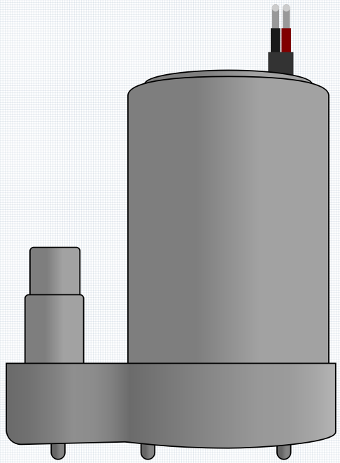 Small submersible DC water pump