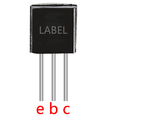 Transistor emitter base collector pin reference