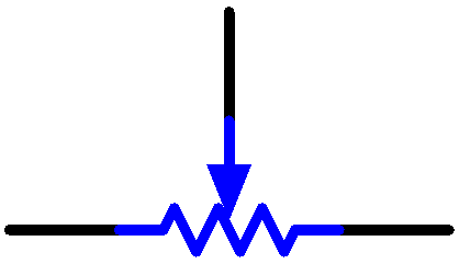 Potentiometer circuit symbol