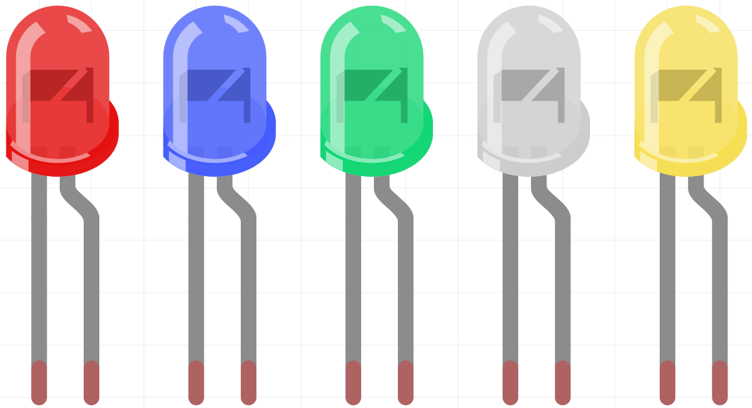 Light emitting diodes in several colors