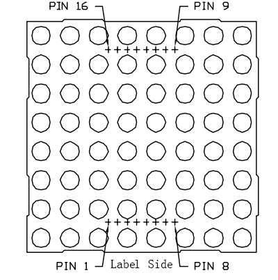 788BS LED dot matrix external pin reference