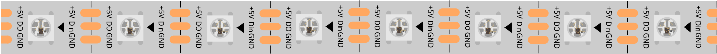 WS2812 RGB 8 LEDs strip