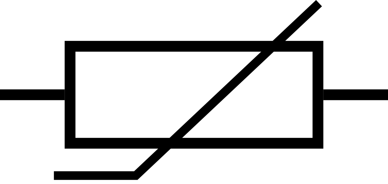 Thermistor schematic symbol