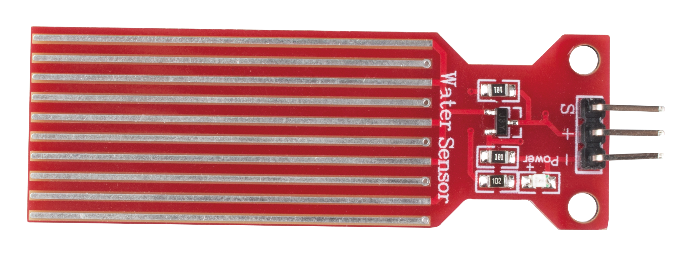Water level sensor module with exposed traces